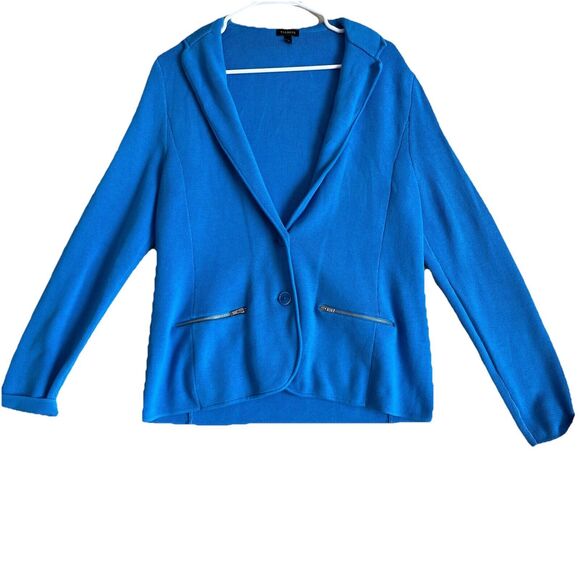 Talbots Sweater Womens Large Cotton Rayon Cardigan Jacket Zip Career office - Picture 1 of 7